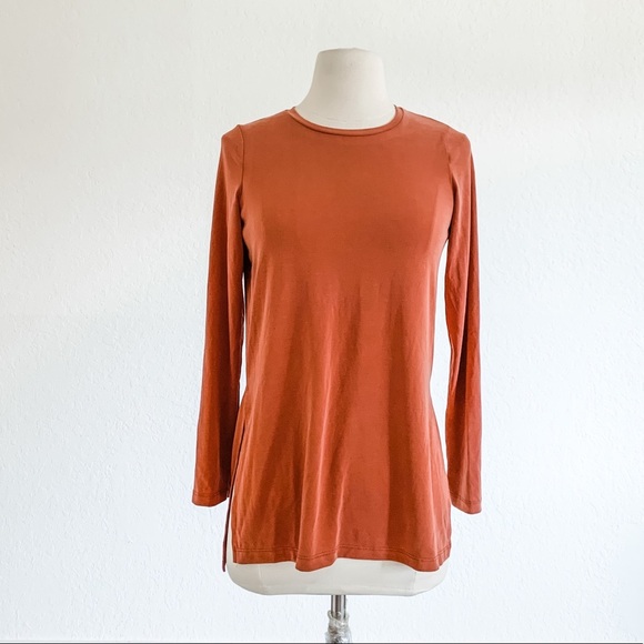 AMERICAN APPAREL - Long Sleeve Top - Burnt Orange - Picture 5 of 11